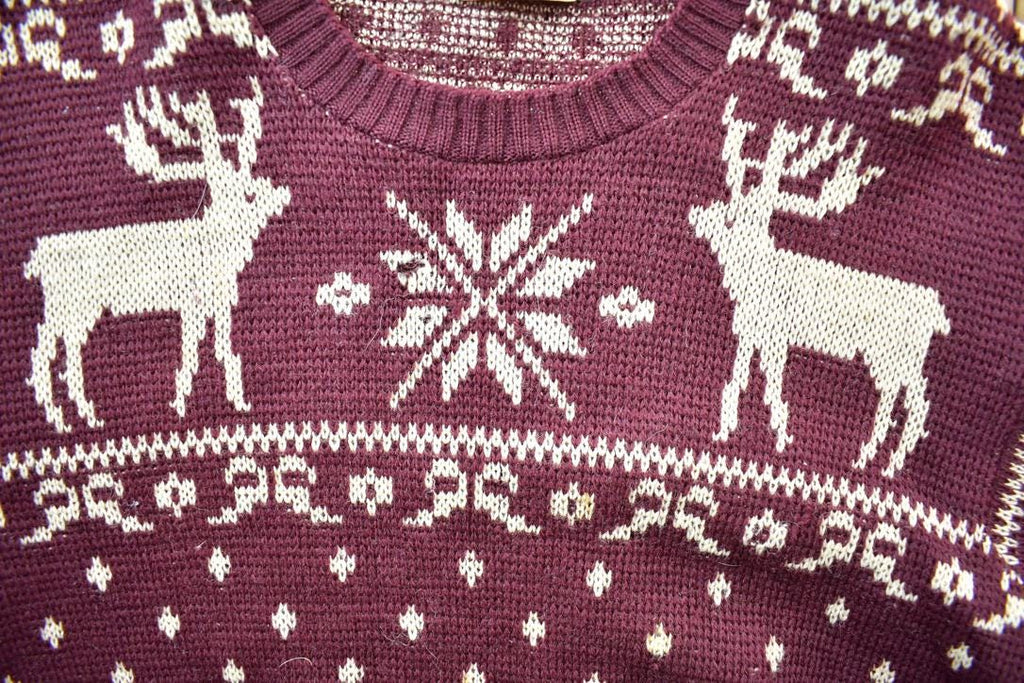 Vintage 1940s Jantzen Reindeer Knit Crewneck Sweater