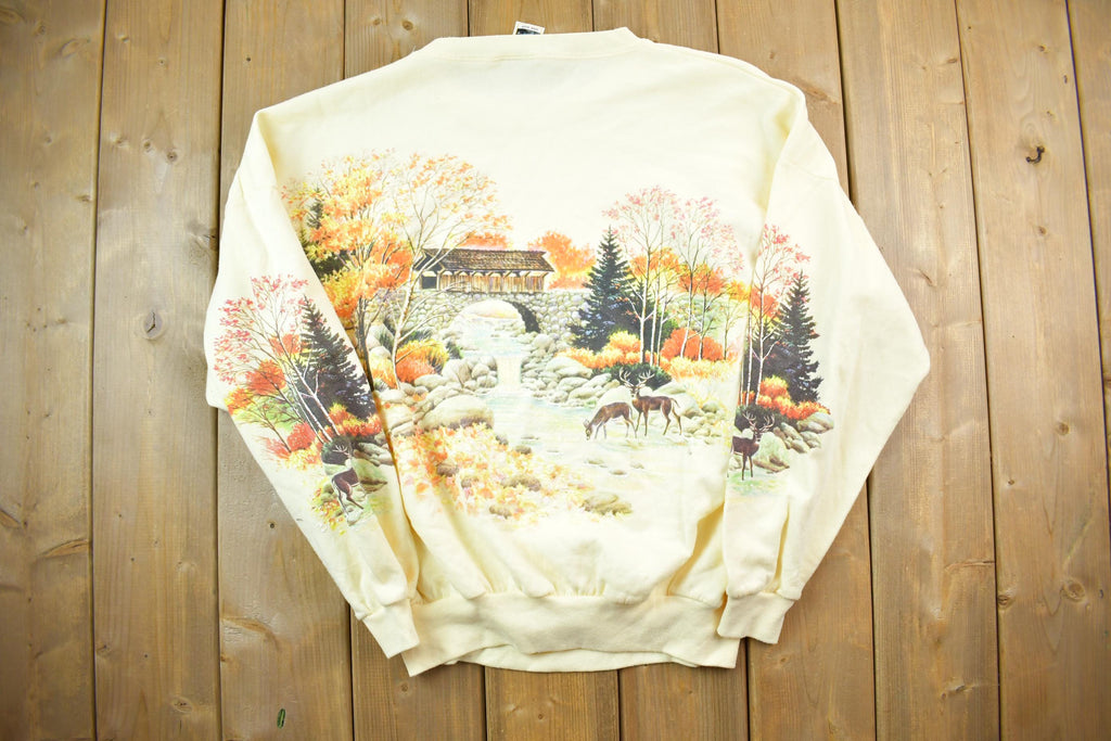 Vintage 1990s Lifestyles All Over Print Crewneck Sweater