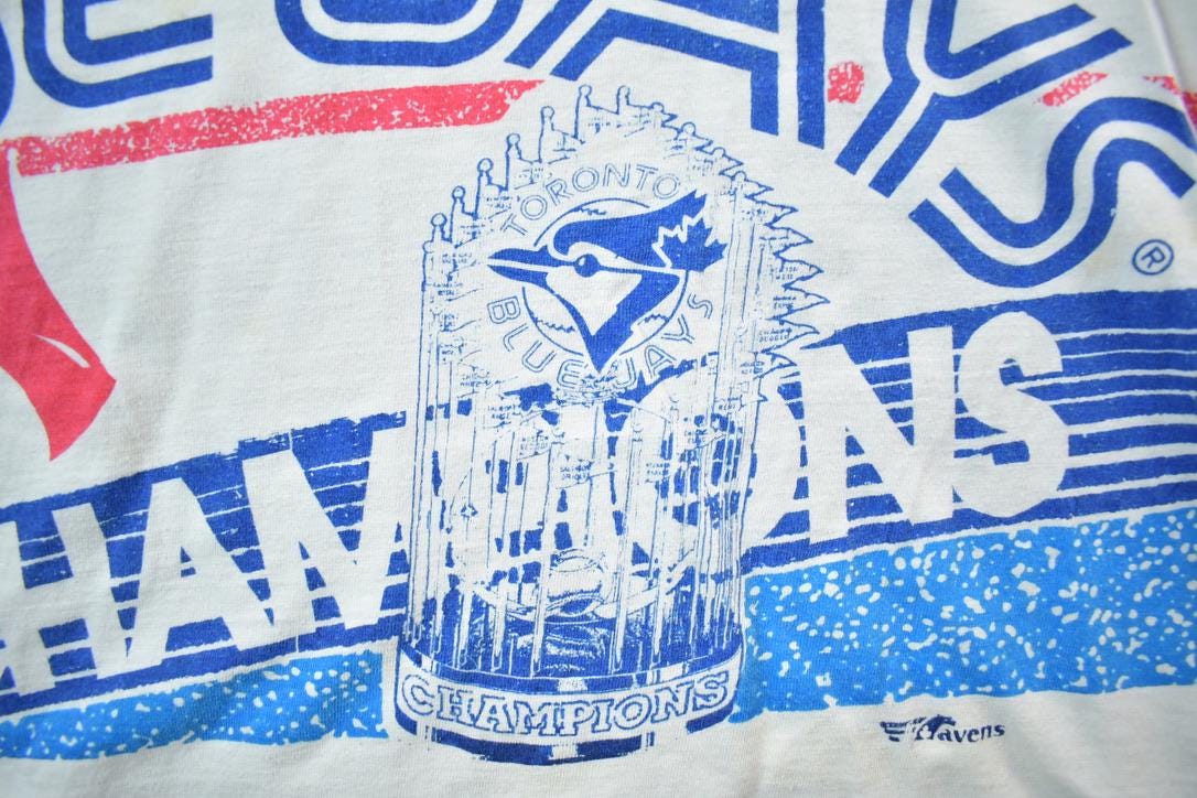 Vintage 1993 Toronto Blue Jays MLB Back To Back World Series Champions All Over Pint T-Shirt