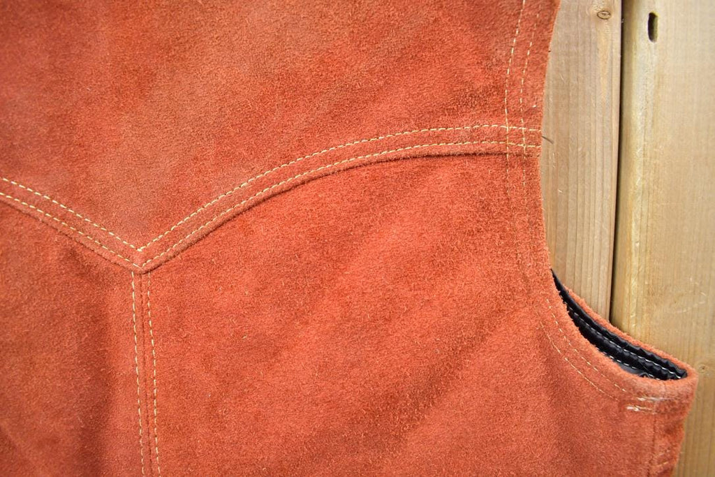 Vintage 1960s Suede Leather Womens Vest