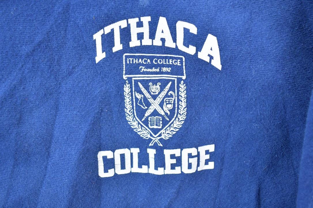 Vintage 1990s ITHACA College University Collegiate Crewneck