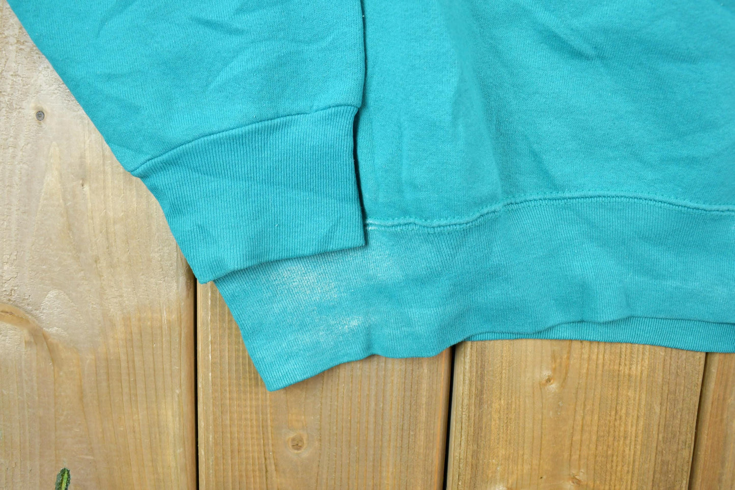 Vintage 1990s Teal Blank Crewneck Sweatshirt