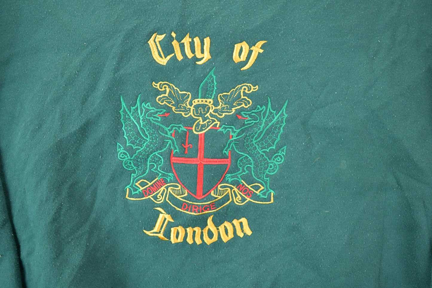 Vintage 1990s City of London Embroidered Churchill Crewneck Sweatshirt