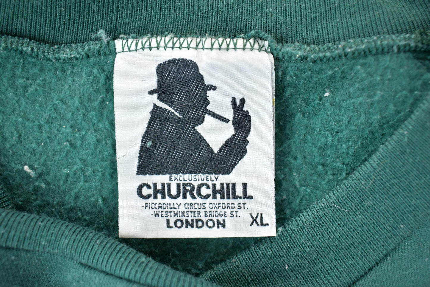 Vintage 1990s City of London Embroidered Churchill Crewneck Sweatshirt