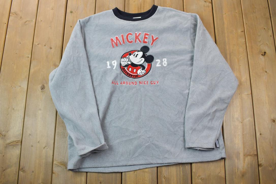 Vintage 1990s Mickey Mouse Fleece Disney Store Exclusive Crewneck