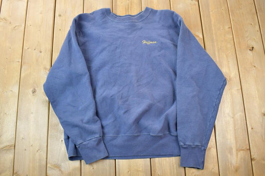 Vintage 1990s Hoffman Navy Blue Genius Crewneck Sweatshirt