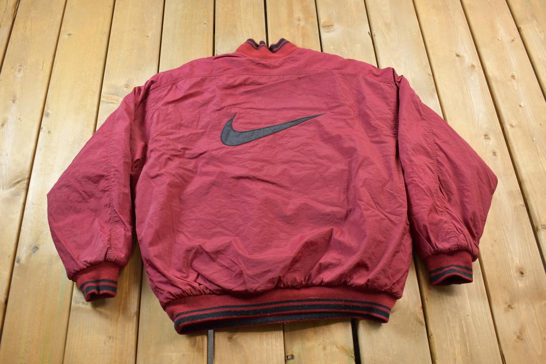 Vintage 1990s Nike Big Swoosh Color Block Windbreaker Jacket