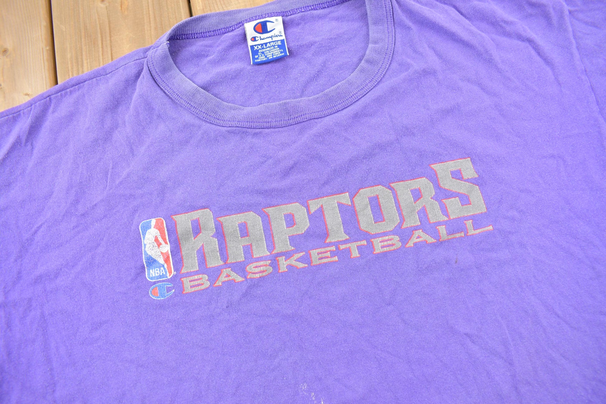 Vintage 1990s Toronto Raptors NBA Basketball Champion Graphic T-Shirt