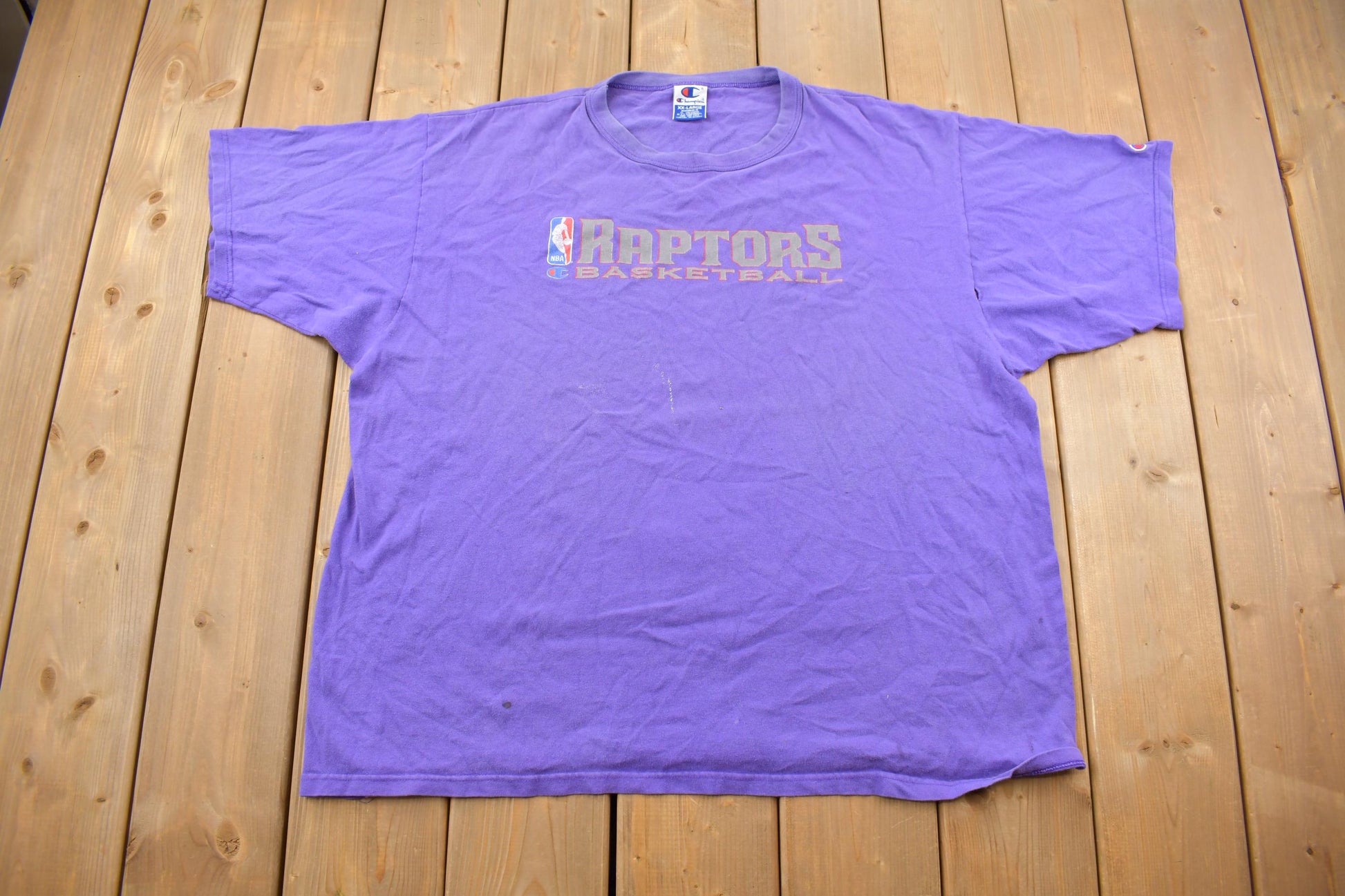 Vintage 1990s Toronto Raptors NBA Basketball Champion Graphic T-Shirt