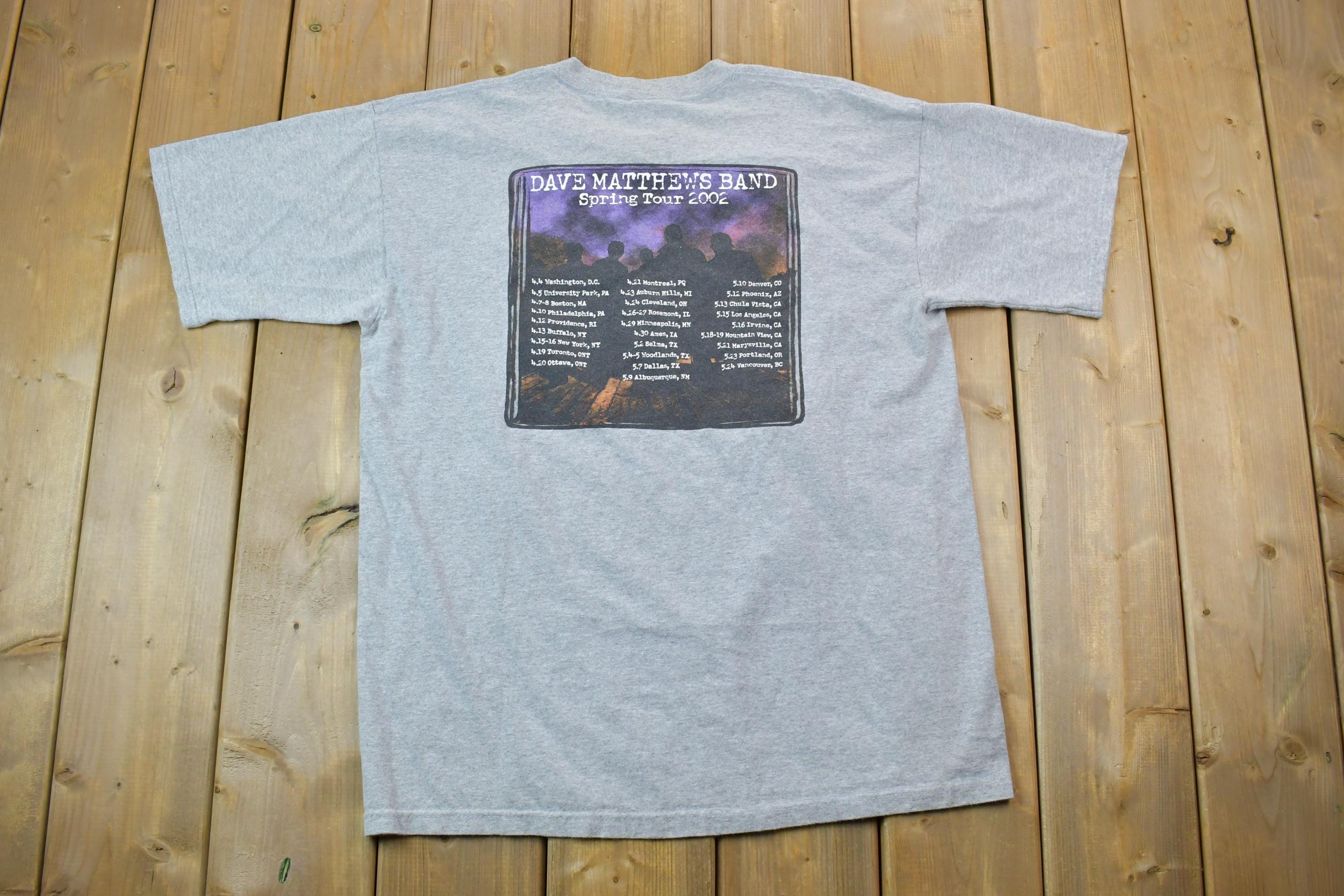 Vintage 2002 Dave Matthews Spring Tour Band Music Today T-shirt
