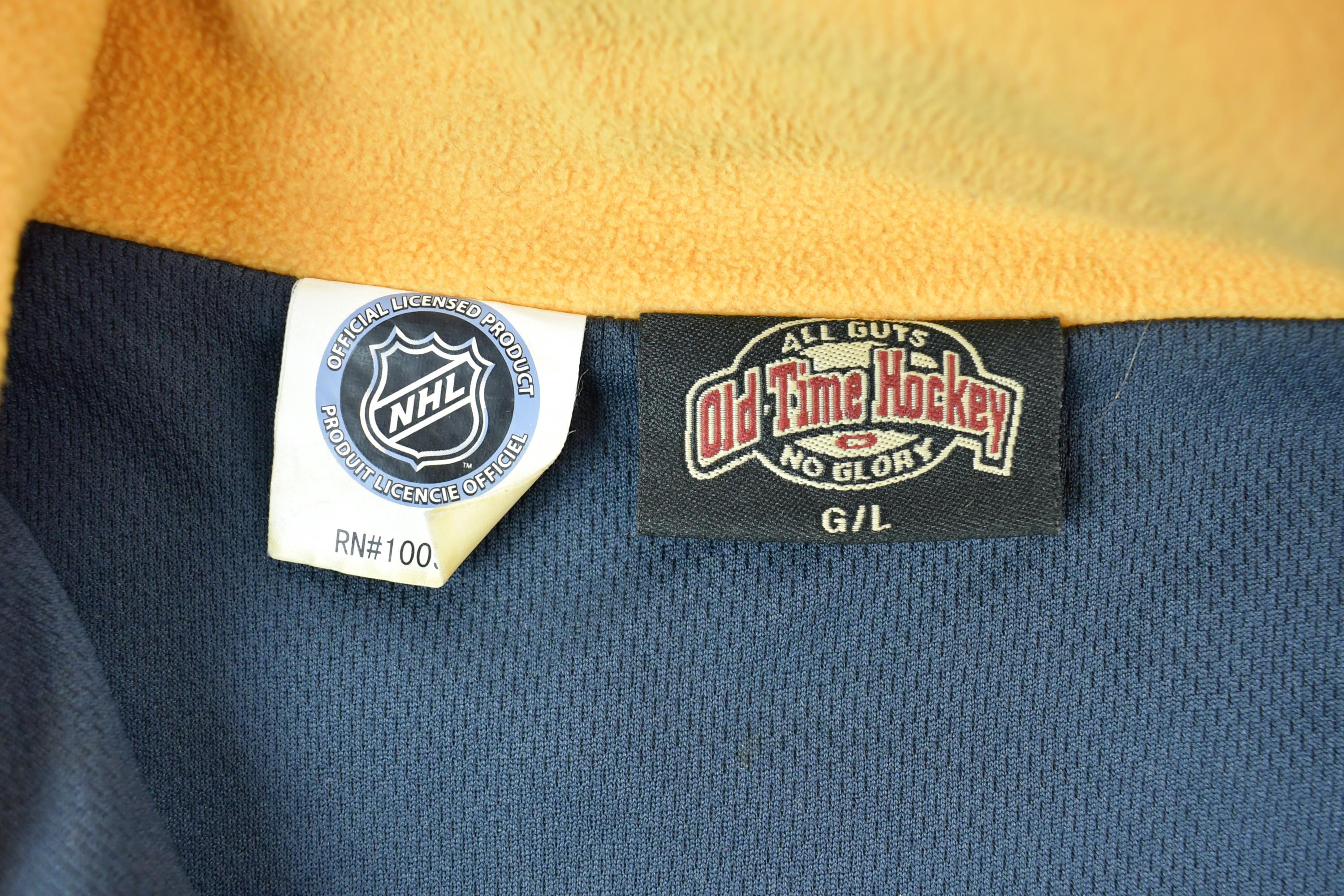 Vintage 1990s Buffalo Sabres Old Time Hockey NHL Hockey Full Zip Fleece Sweatshirt
