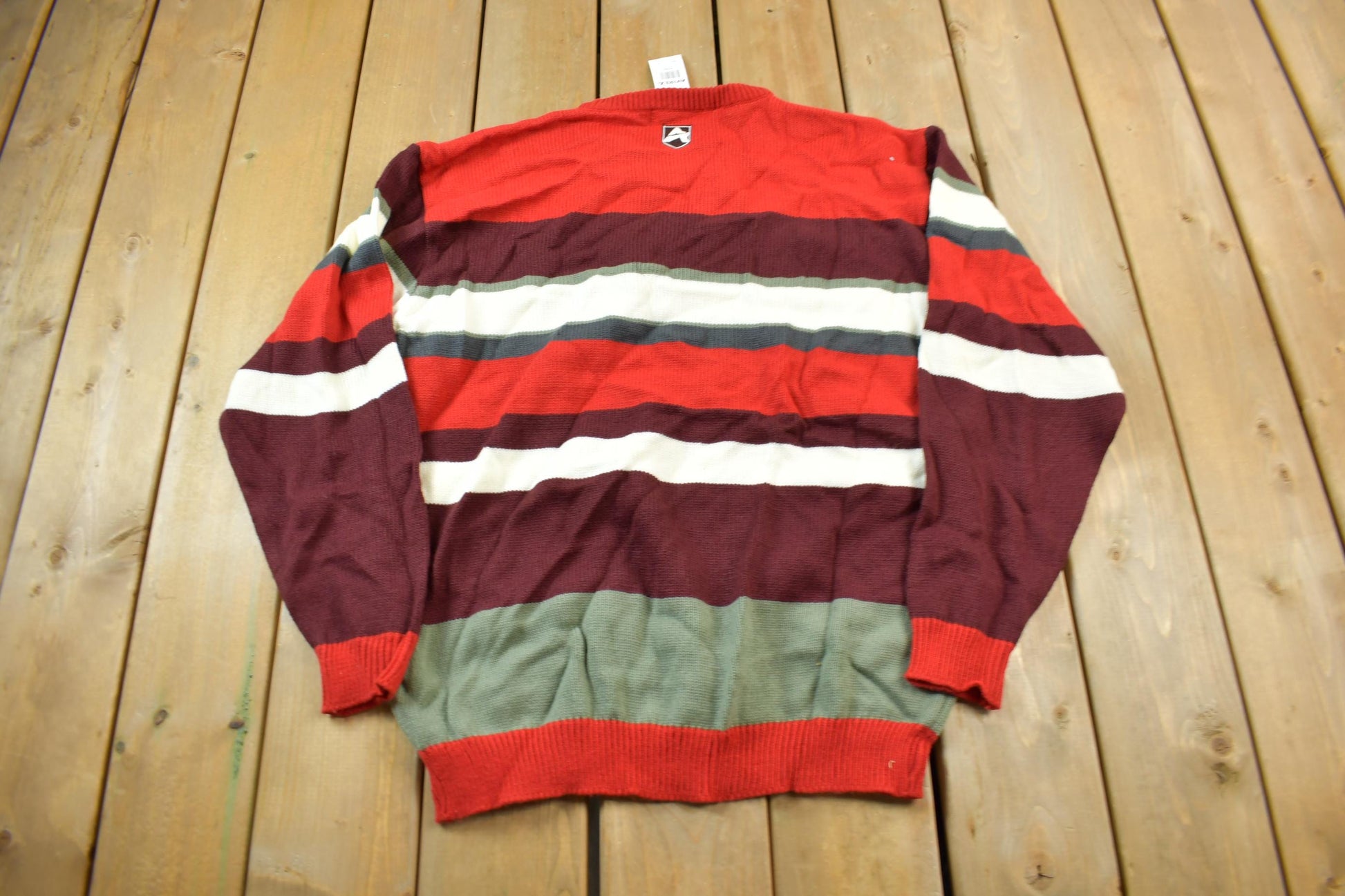 Vintage 1990s Deadstock Avirex Striped Knit Crewneck Sweater