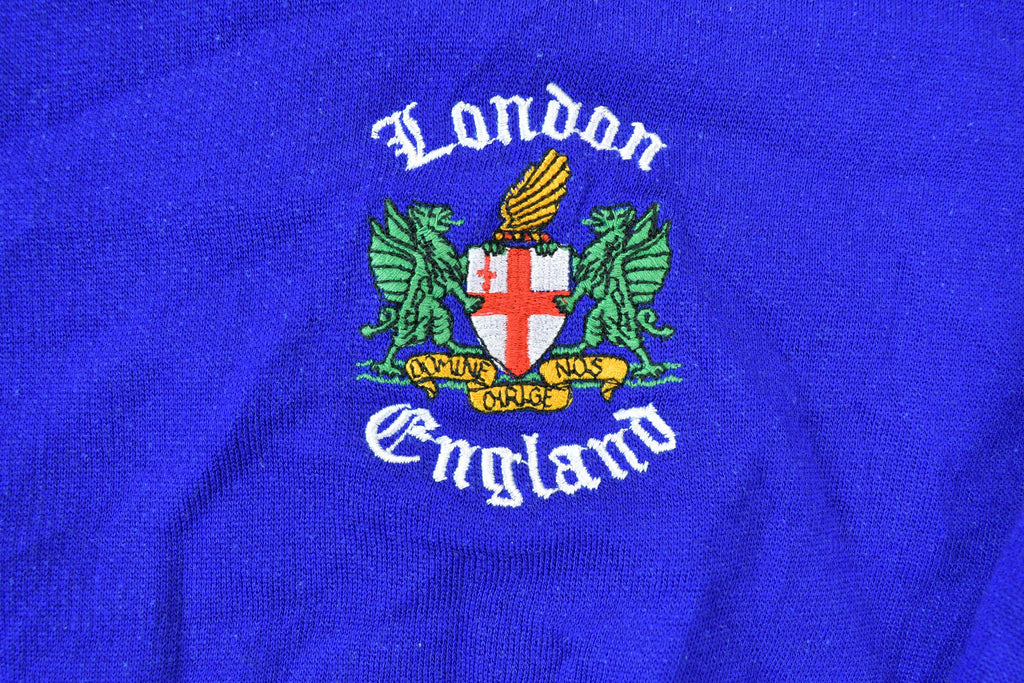 Vintage 1990s London England Embroidered Crest Crewneck Sweatshirt