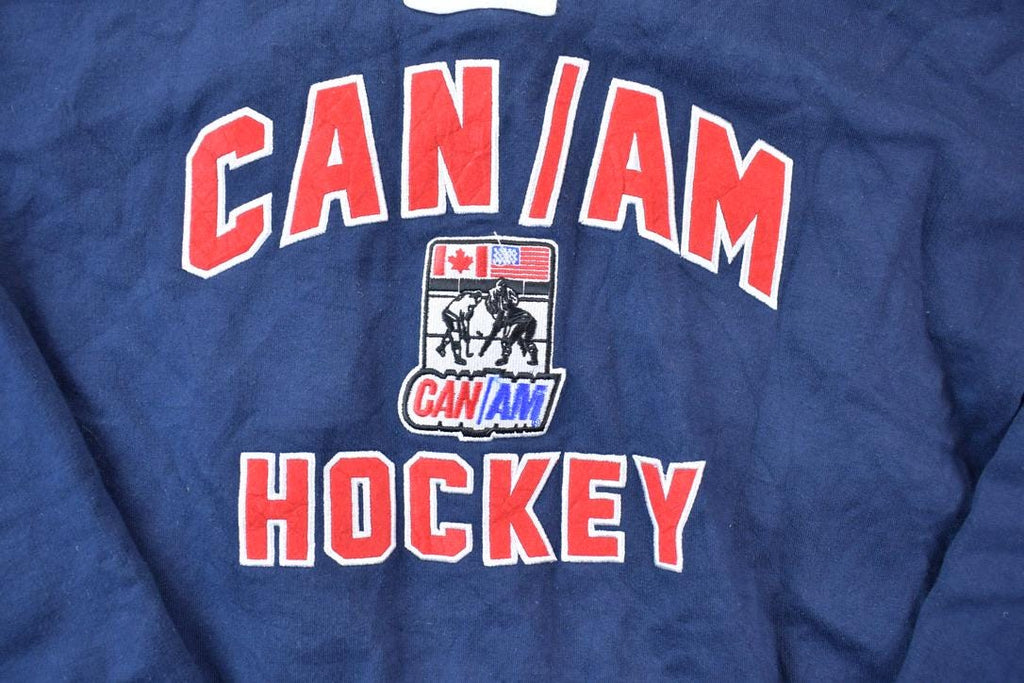Vintage 1990s NHL Can Am Hockey Hooded Sweatshirt