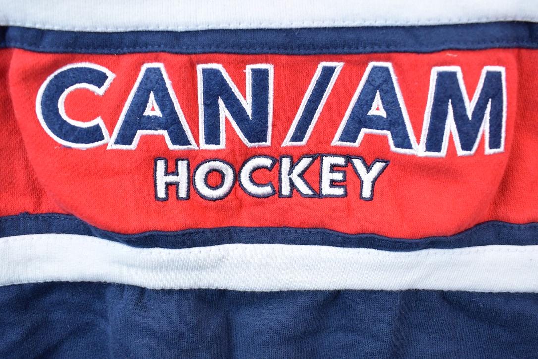 Vintage 1990s NHL Can Am Hockey Hooded Sweatshirt