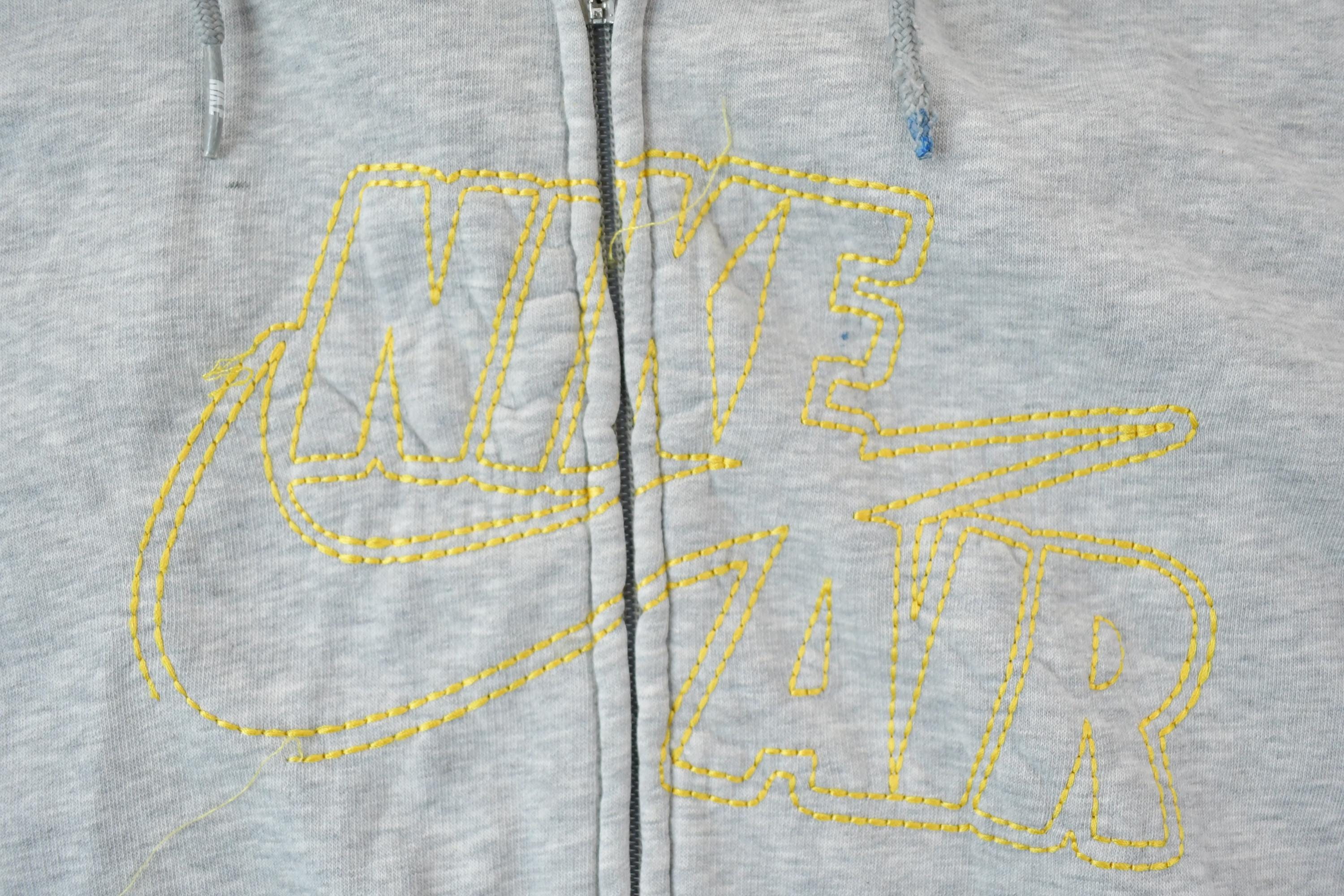 Vintage 1990s Nike Embroidered Mini Swoosh Full Zip Hoodie Sweatshirt