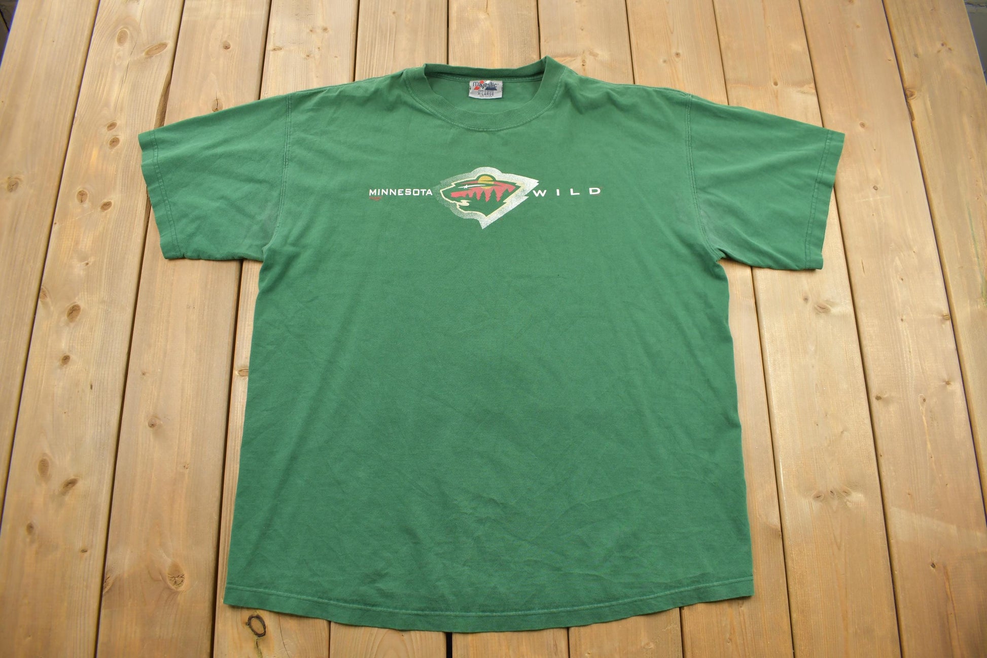 Vintage 1990s Minnesota Wild NHL Hockey Graphic T-Shirt
