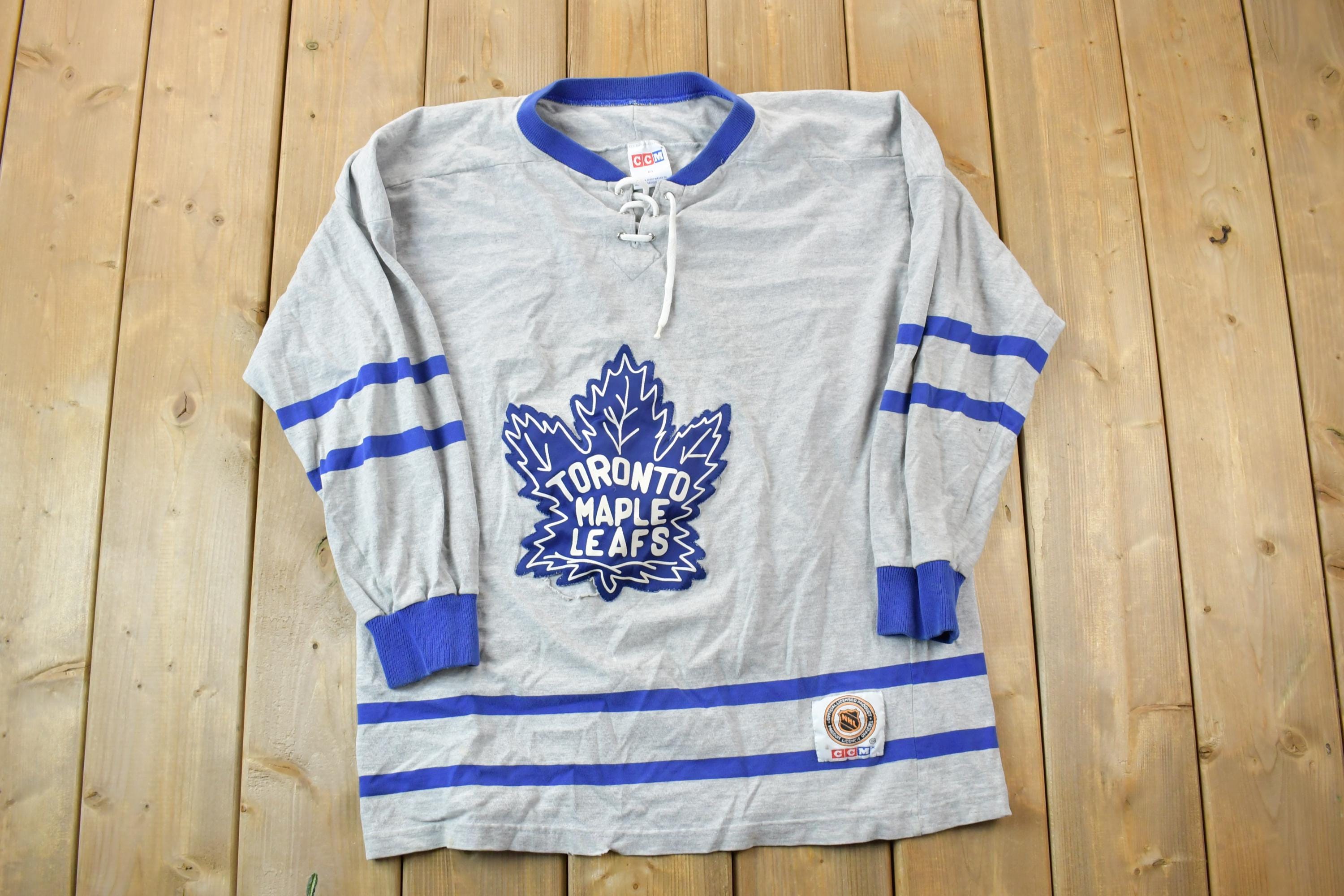 Vintage 1990s CCM Toronto Maple Leafs NHL Hockey Crewneck Sweatshirt