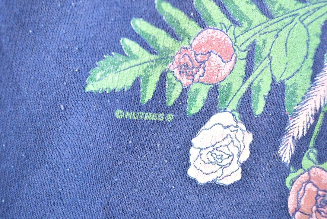 Vintage 1990s Nutmeg Floral Design Cute Collared Crewneck Sweater