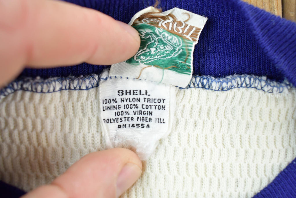 Vintage 1960s R Ribit Pleated Thermal Crewneck Sweater