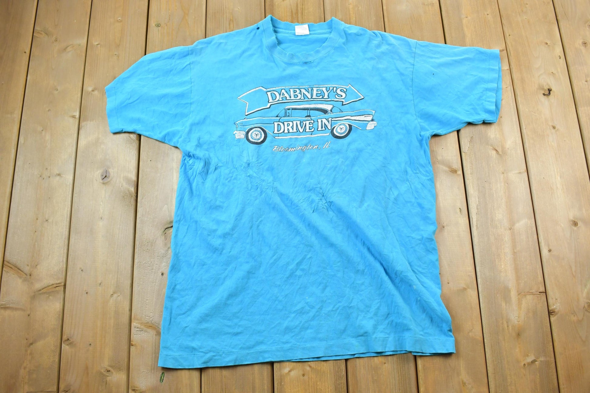 Vintage 1990s Dabneys Diner Car Logo Souvenir T-Shirt