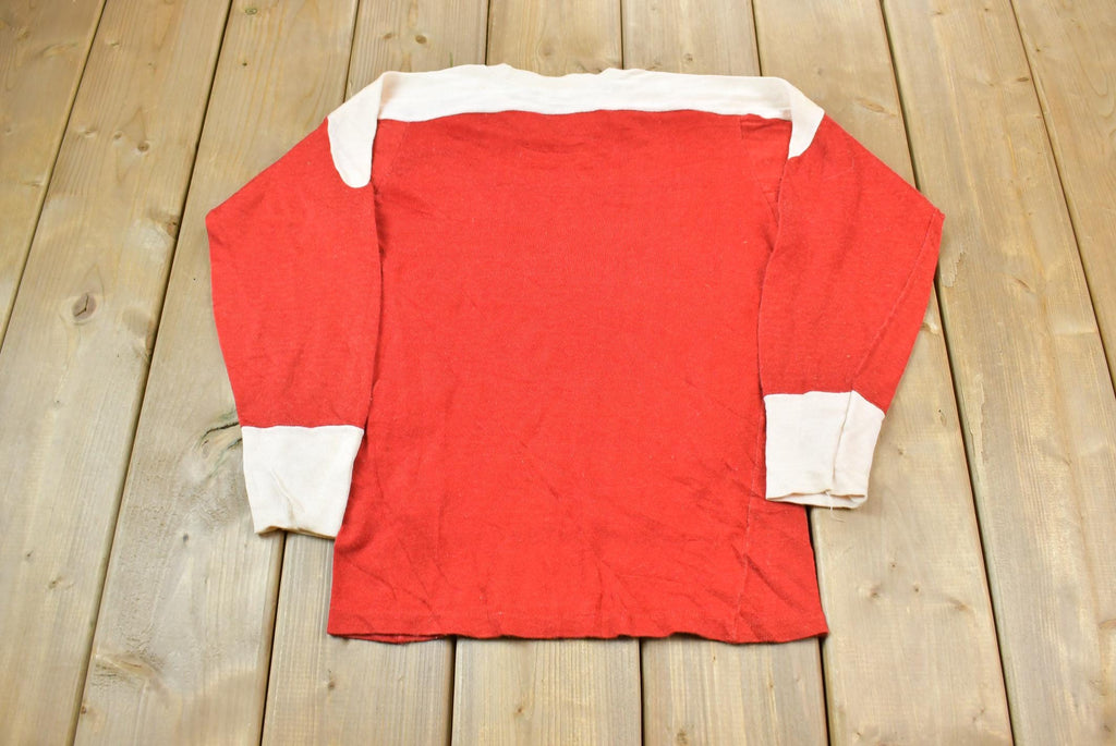 Vintage 1950s Rayoshene Embroidered Youth Hockey Jersey Shirt Size 14Yr (XS) Made In Canada