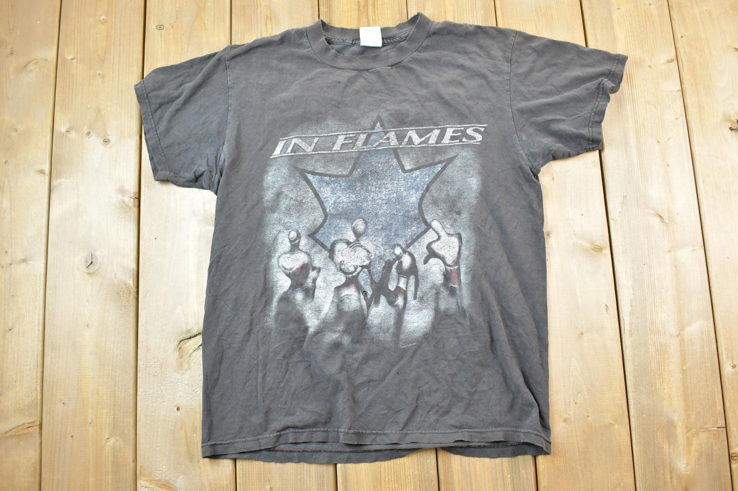 Vintage 1980s In Flames Tour Band T-shirt