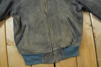 Vintage 1960s CRAFT Sportwear Suede Leather Bomber Jacket