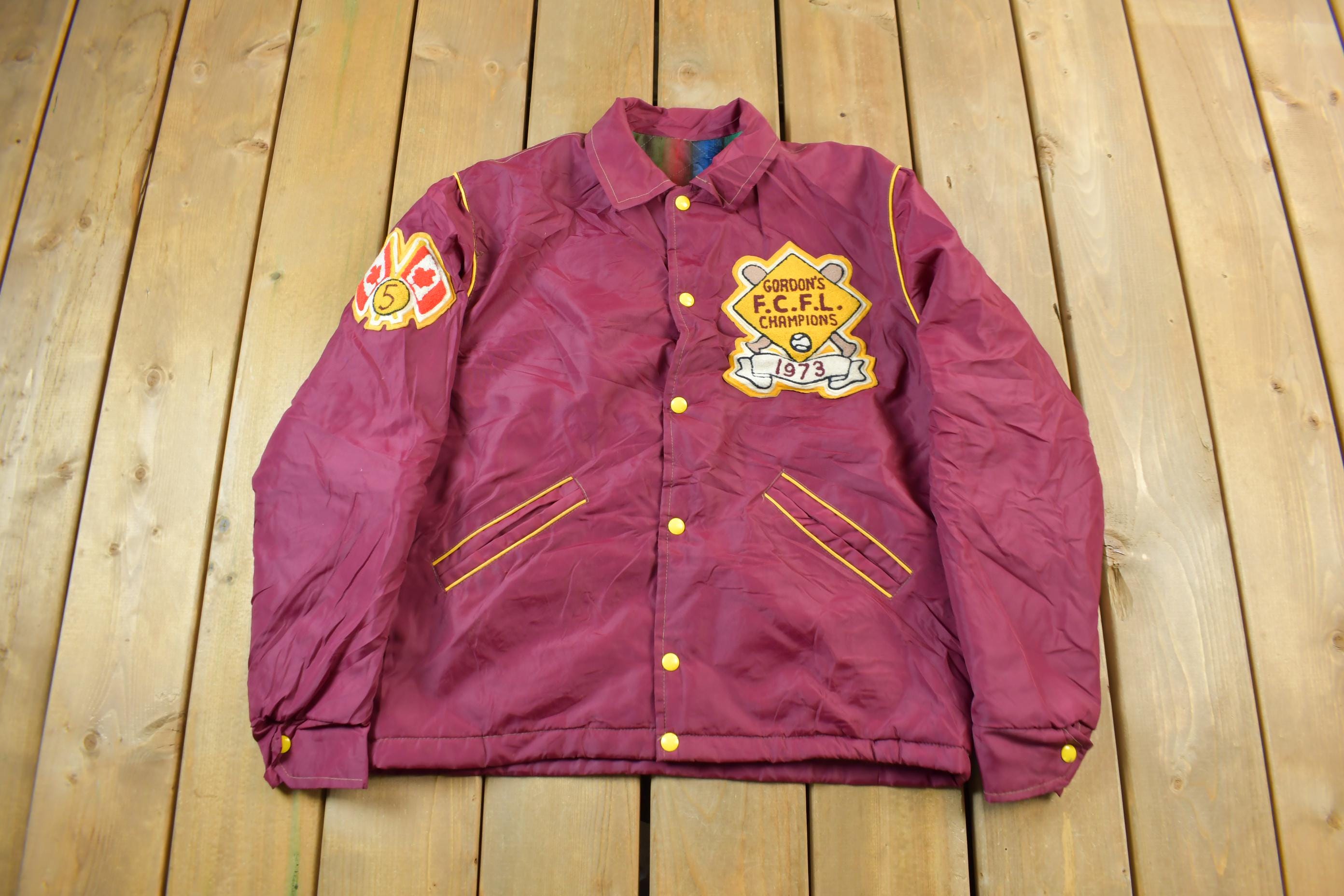 Vintage 1973 Gordon's F.C.F.L. Champions Varsity Jacket