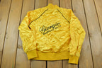 Vintage 1970s Giorgio Beverly Hills Snap Button Yellow Satin Jacket