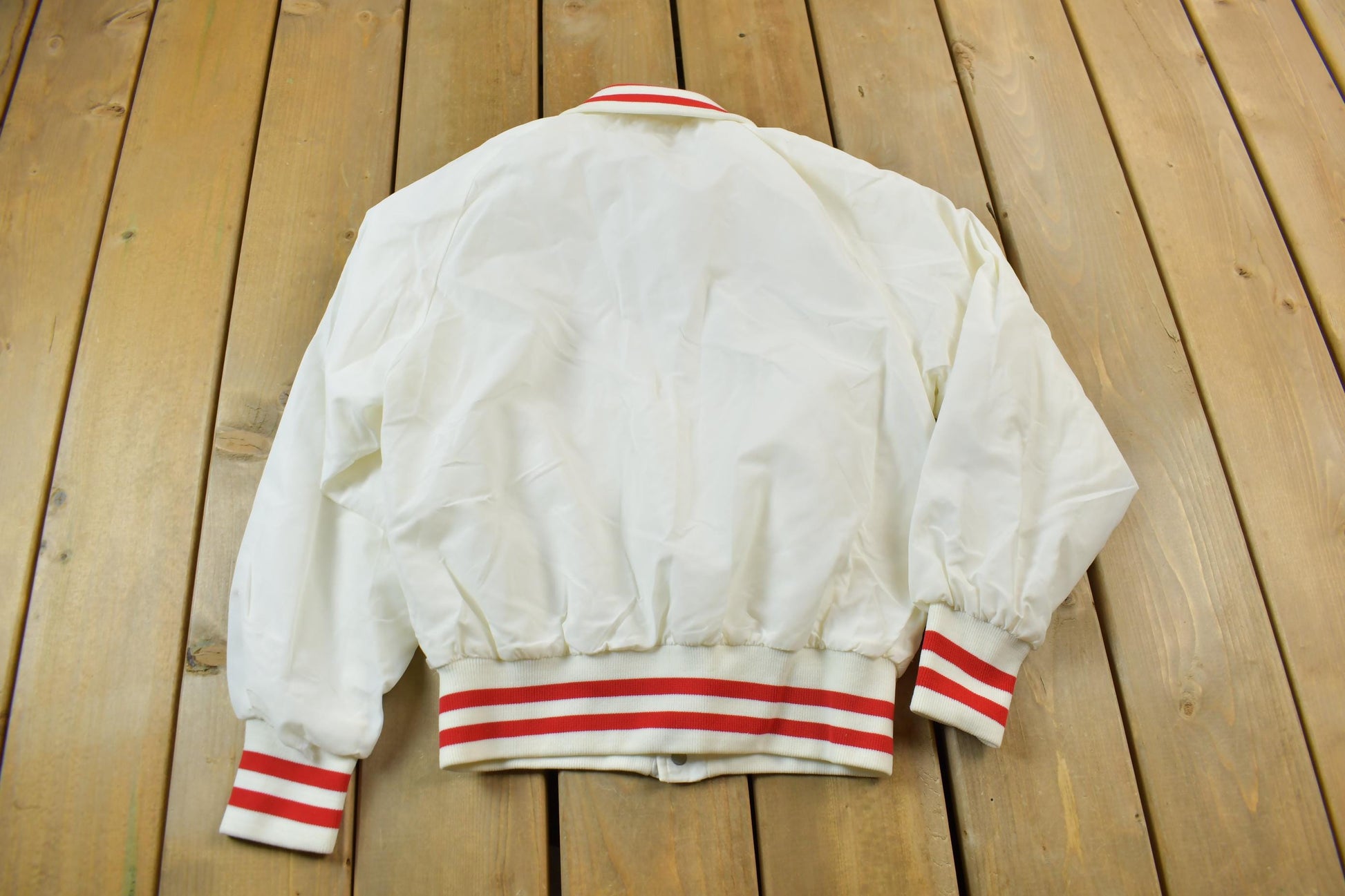 Vintage 1970s Blank White King Louie Pro Fit Light Jacket Made In USA