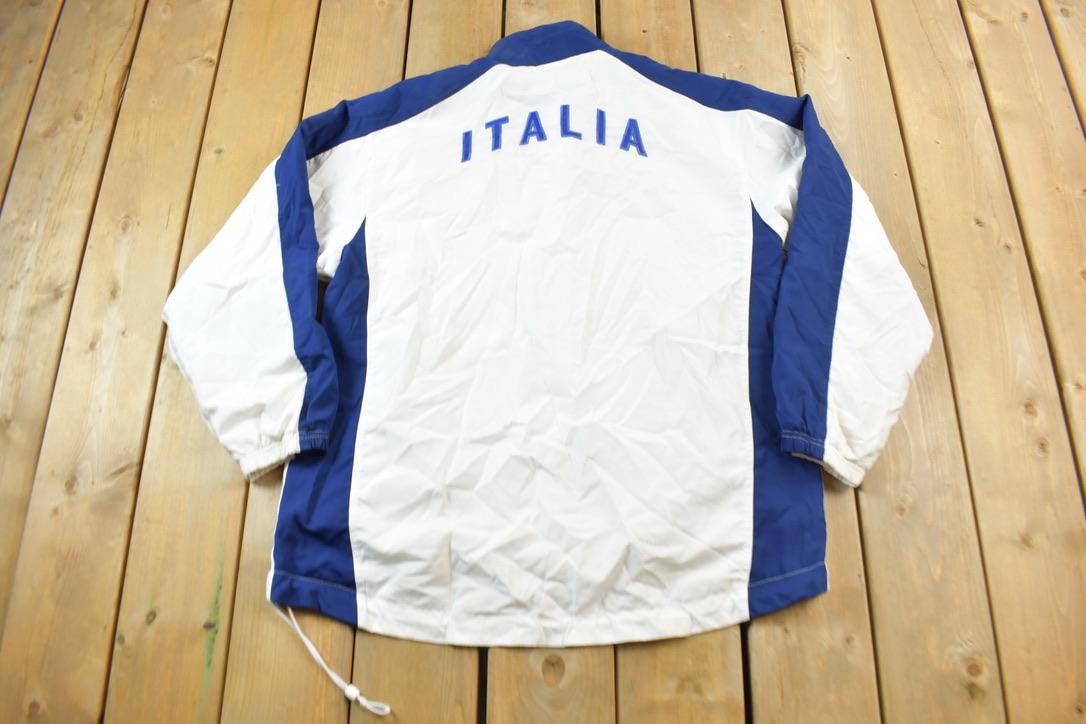 Vintage 1990s Nike Italia Color Block Windbreaker Jacket