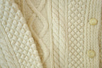Vintage 1970s Kennedy Of Ardara Hand Knit Irish Wool 3D Colored Cable Knit Crewneck Sweater