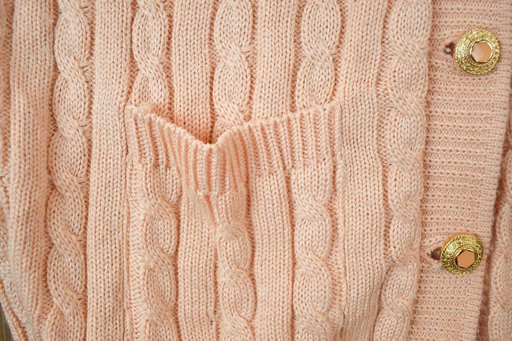 Vintage 1970s Confezioni Di Lusso Knit Cardigan Button Up Sweater Sweater