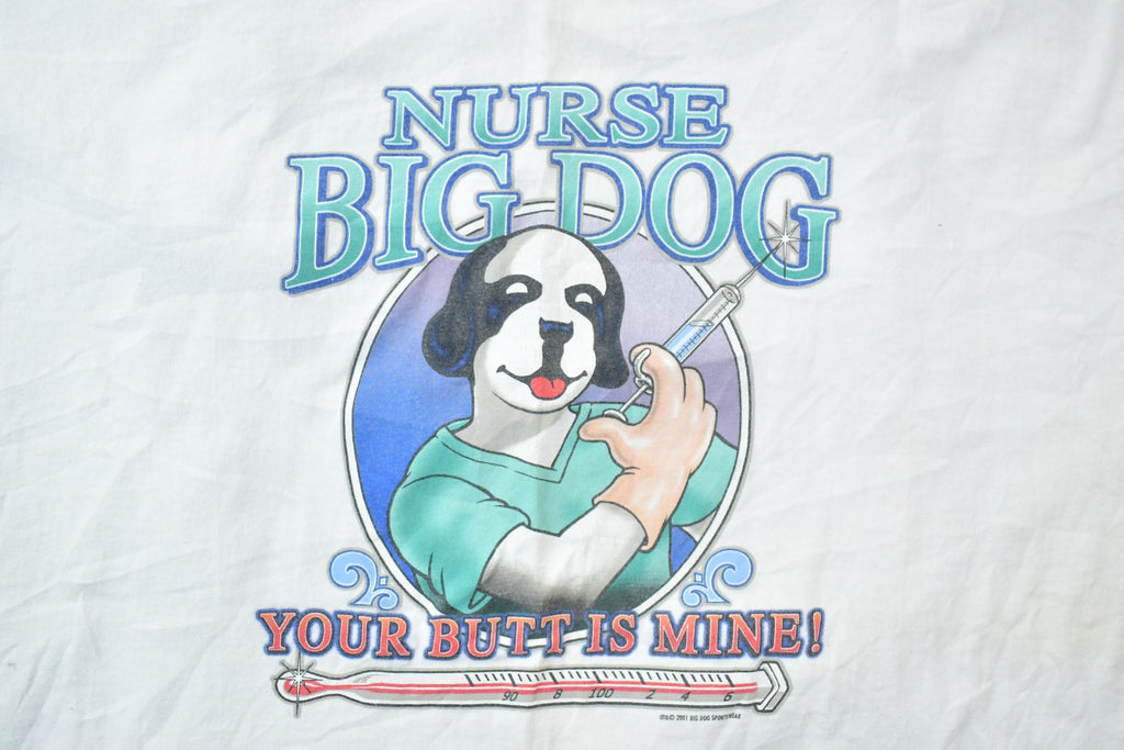 Vintage 1990s Nurse Big Dogs Graphic T-Shirt