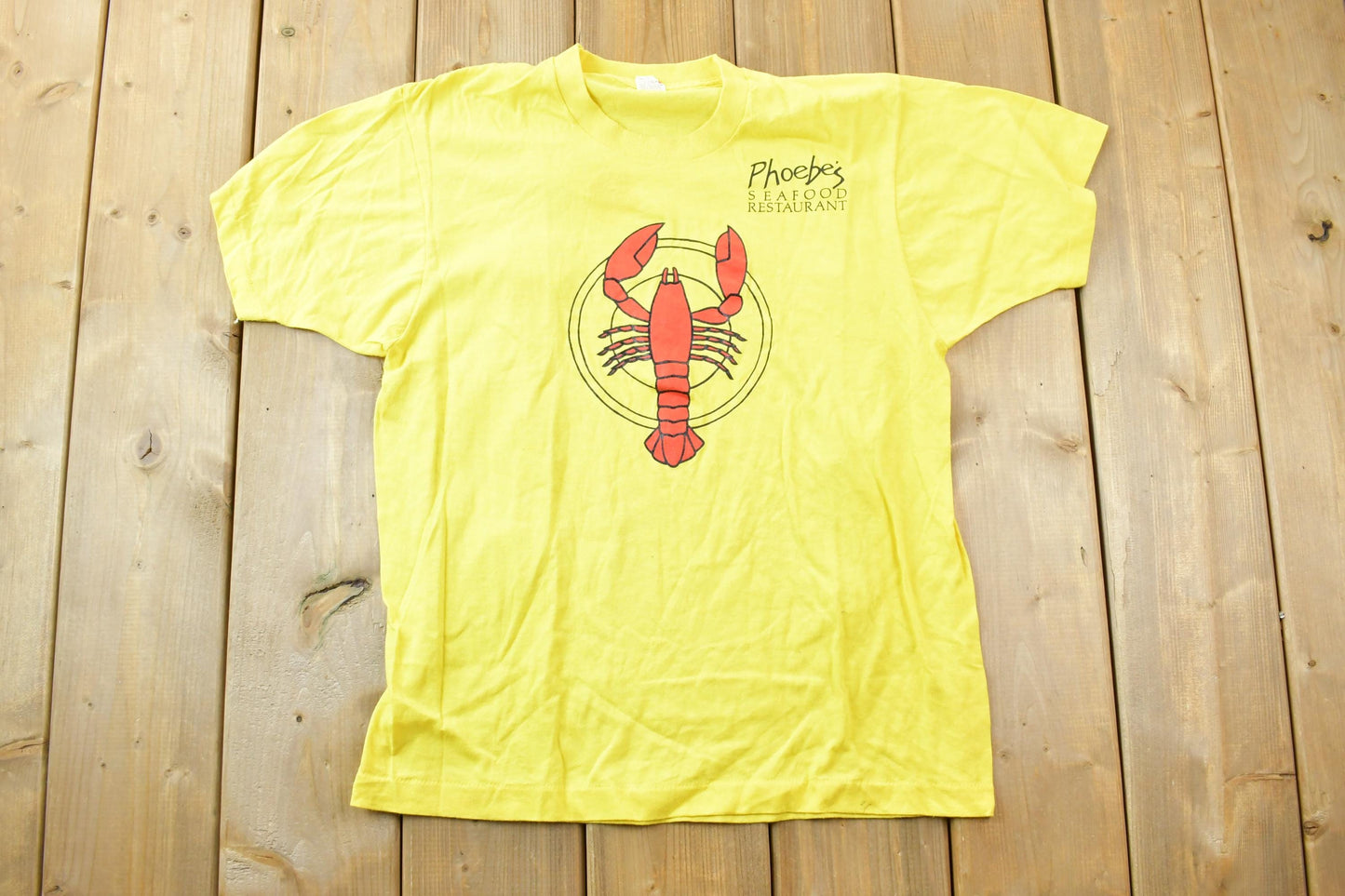 Vintage 1990s Phoebes Seafood Restaurant Souvenir T-Shirt