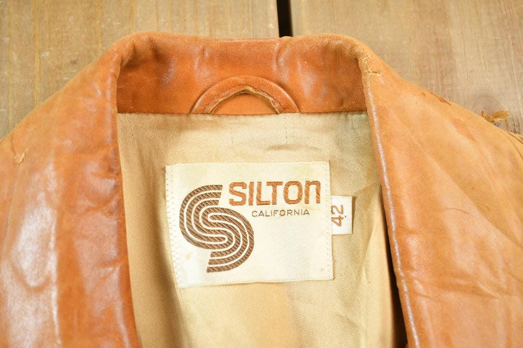 Vintage 1970s Silton Leather Blazer Jacket