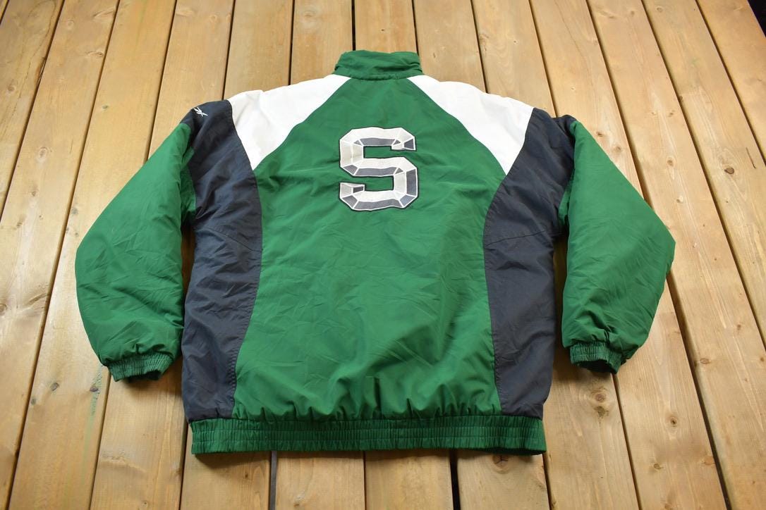 Vintage 1990s University Of Michigan State Spartans Reebok Coat