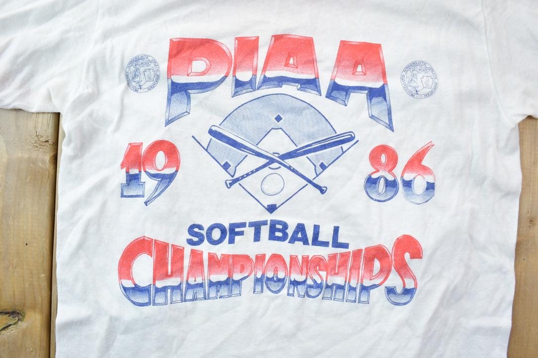 Vintage 1986 PIAA Softball Championships Graphic T-Shirt