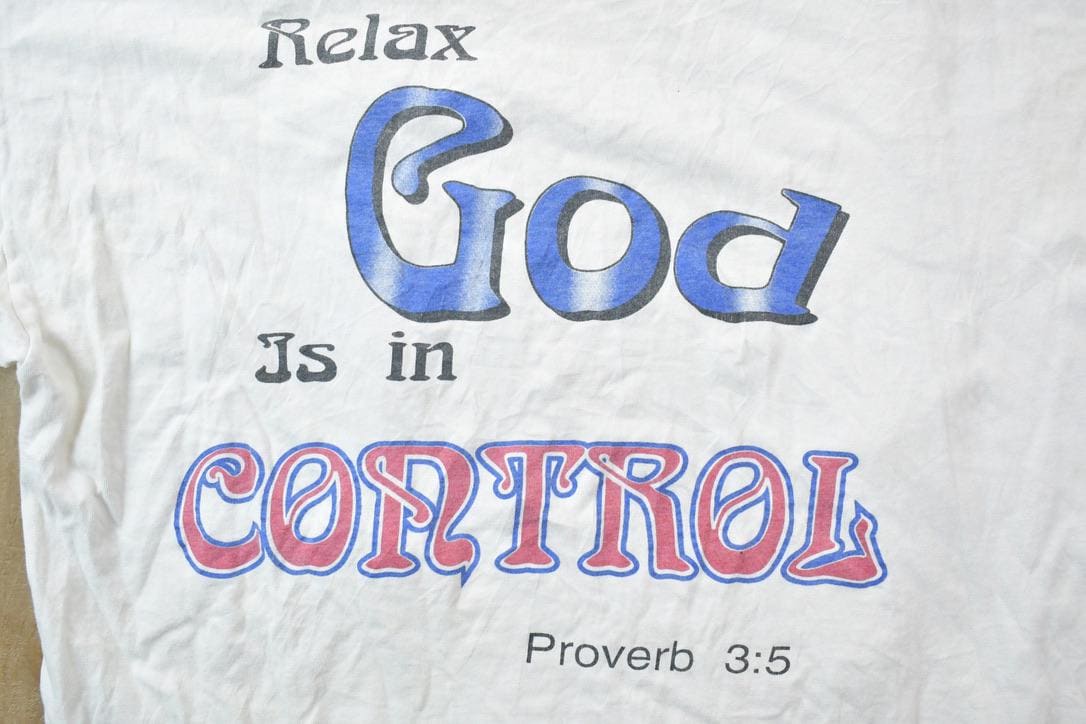 Vintage 1990s God In Control Graphic T-Shirt