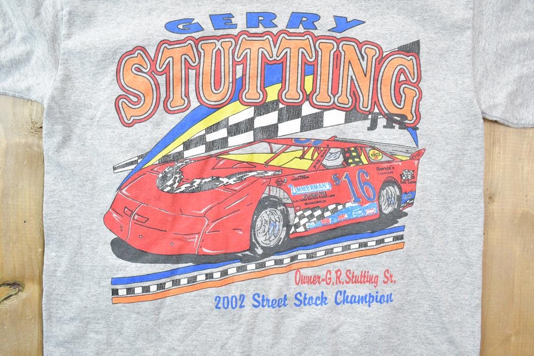 Vintage 2002 Gerry Stutting Street Track Champ Kid Size Racing T-Shirt