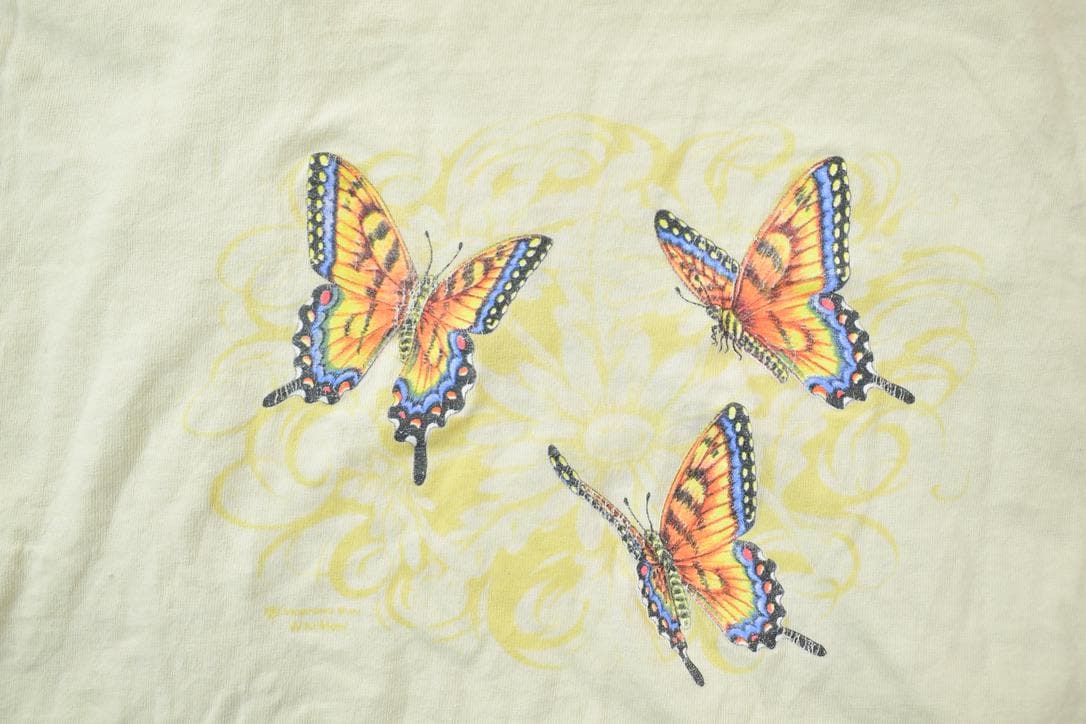 Vintage 1990s Morning Sun Multi Butterfly Theme Graphic T-Shirt