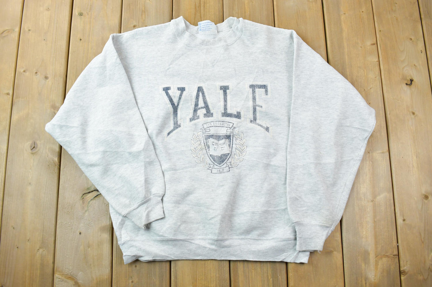 Vintage 1990s Yale Hanes Classic Heavyweight Cotton University Collegiate Crewneck