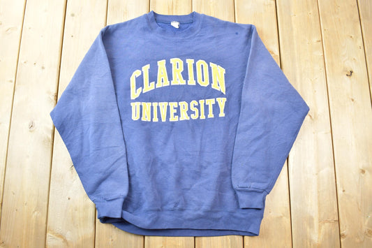 Vintage 1990s Clarion University Collegiate Heavy Cotton Crewneck