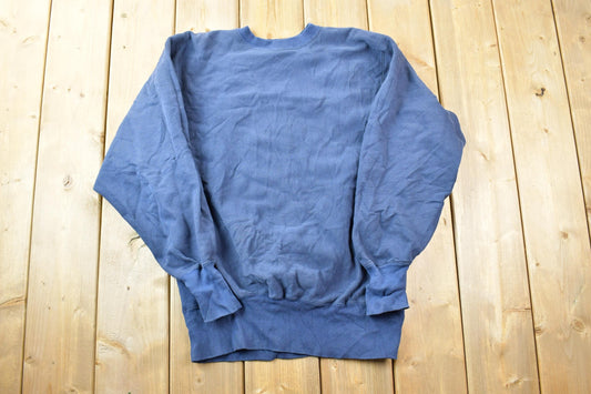 Vintage 1990s Champion Reverse Weave Blank Blue Sweatshirt