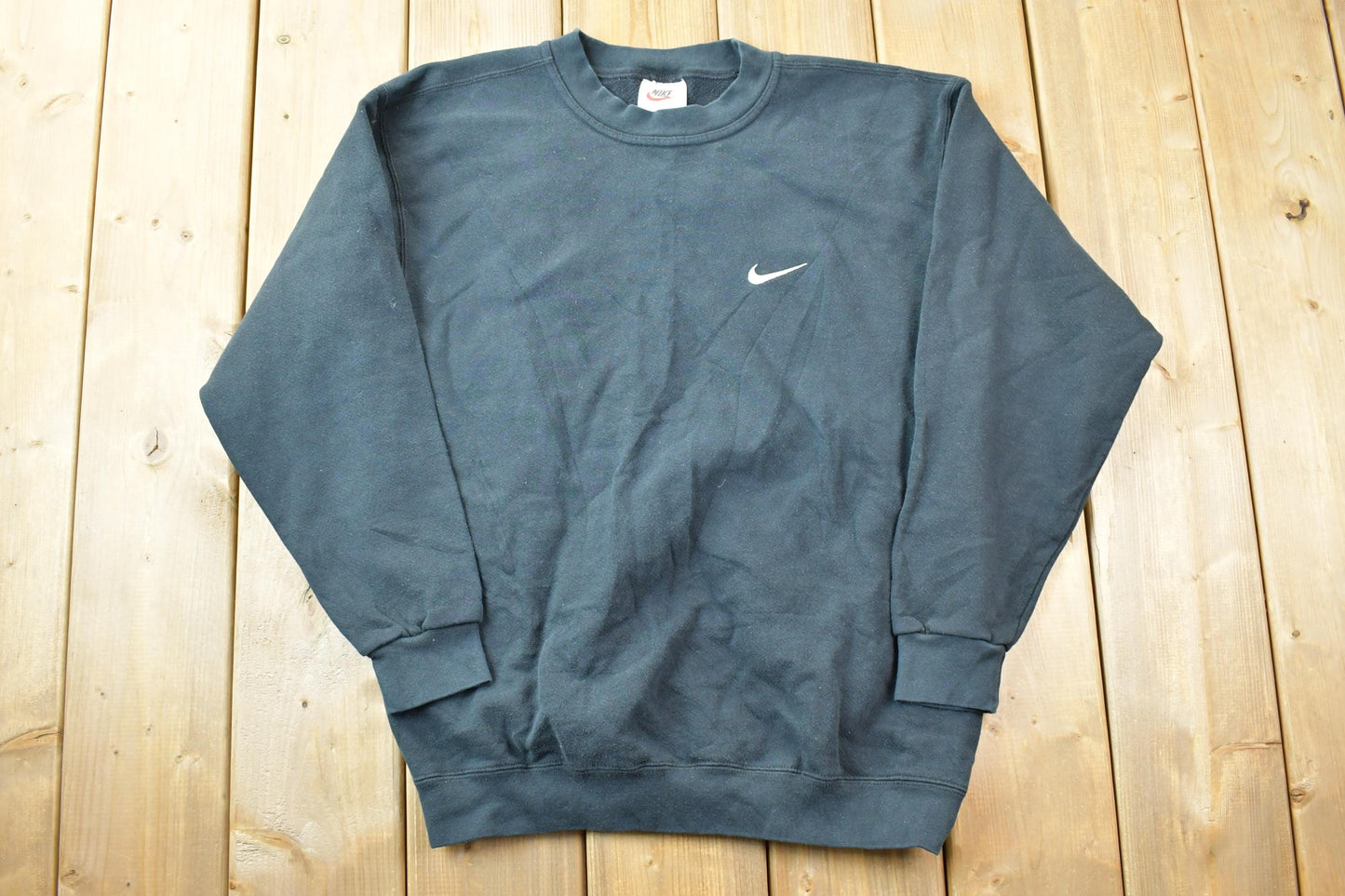 Vintage 1990s Nike Embroidered Mini Swoosh Crewneck Sweatshirt