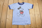 Vintage 1970s Walt Disney Mickey Mouse Graphic Ringer T-Shirt