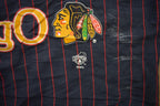 Vintage 1990s Chicago Blackhawks NHL All Over Print Graphic T-Shirt