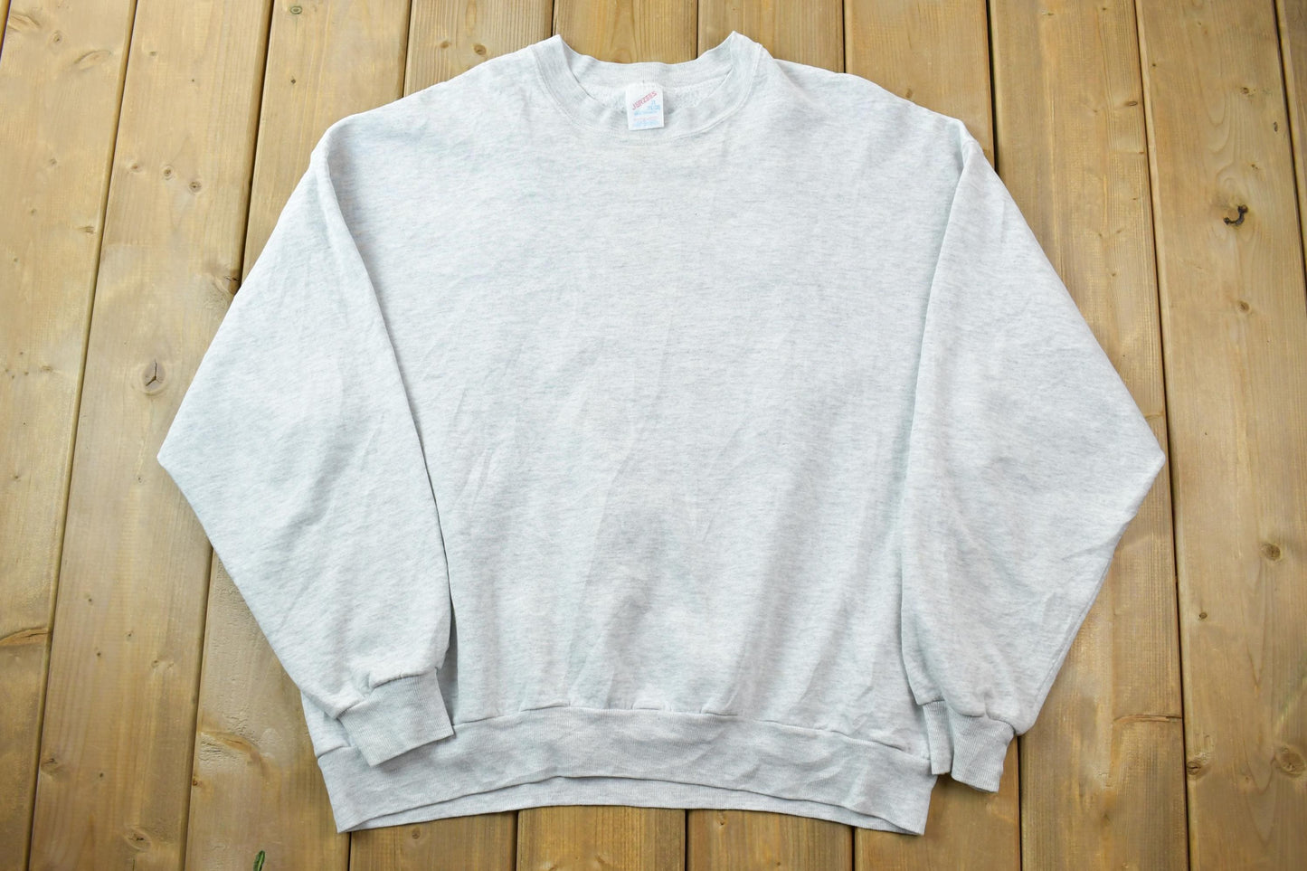 Vintage 1990s Blank Grey Jerzeez Crewneck Sweatshirt