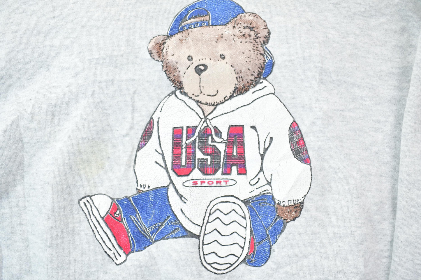 Vintage 1990s USA Bear Crewneck Sweatshirt